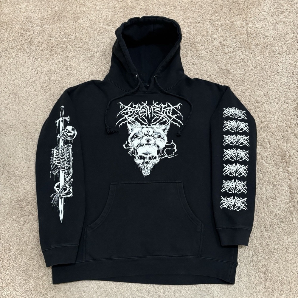BabyMetal Tour Hoodie Men Medium Black 2024 Death Metal Band Pullover Sweatshirt